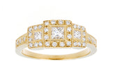 Triple Square Diamond Ring - Isaac Westman - 1